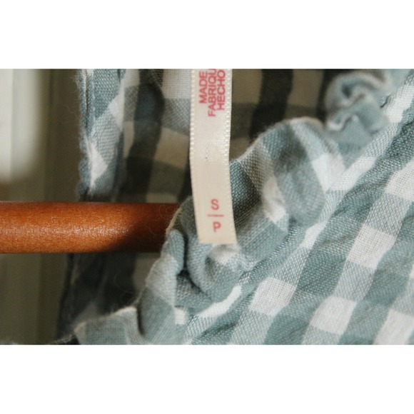 Free People Blue Gingham Babydoll Tunic Dress Women Size Small - Picture 4 of 6